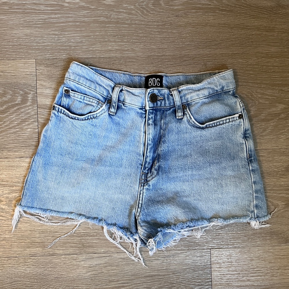 BDG Urban Outfitters Summer Cutoff Denim Shorts Size 25 High Rise High Waist